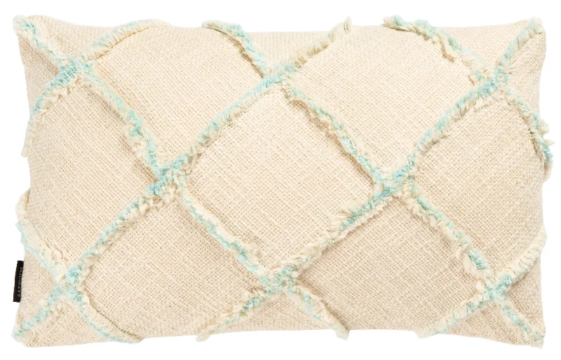 Beige/Teal Ashlin Pillow 12" x 20"