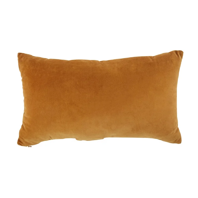 Mustard Velvet Lumbar Pillow