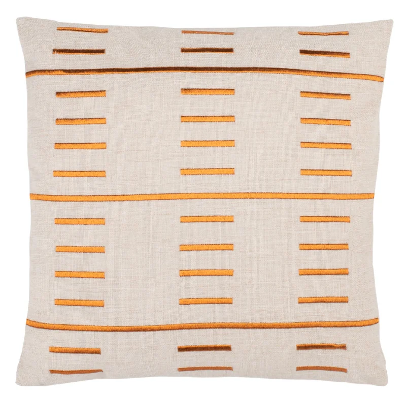 Cream/Gold Lizabet Pillow 18" x 18"