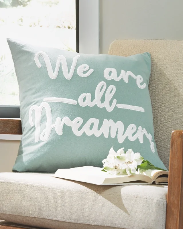 Dreamers Pillow Light Green/White by Ashley Furniture