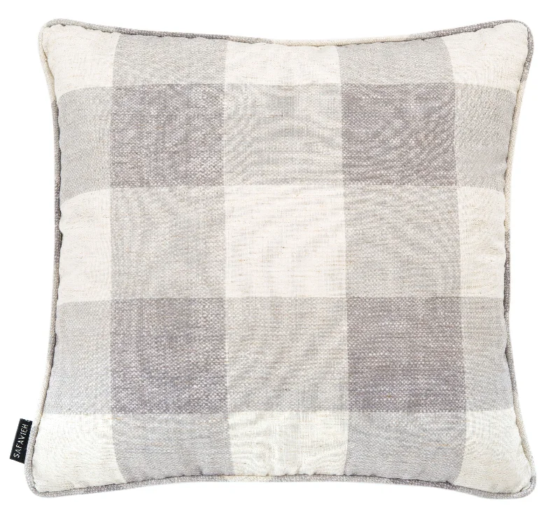 Grey/White Fernla Pillow 18" x 18"