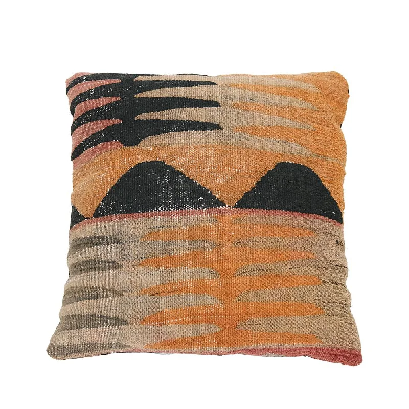 Orange & Black Kilim Pillow