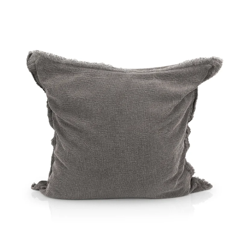 Large Grey Throw Pillow