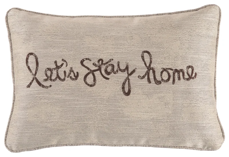 Lets Stay Home Pillow Chocolate by Ashley Furniture