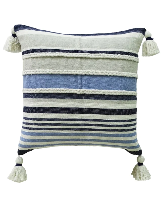 Linden Street Handwoven braided Textured Stripe Decorative Pillow, 20"X20"