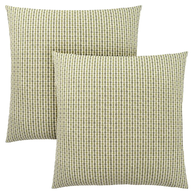 Monarch Pillow - 18"X 18" Light Dark Green Abstract Dot 2Pcs