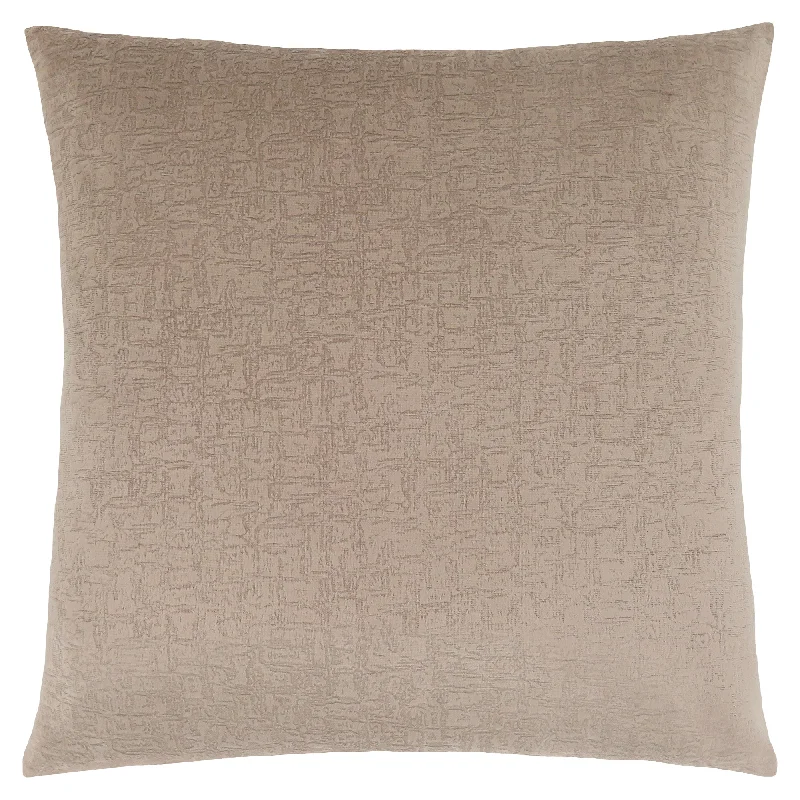 Monarch Pillow - 18"X 18" Taupe Mosaic Velvet 1Pc