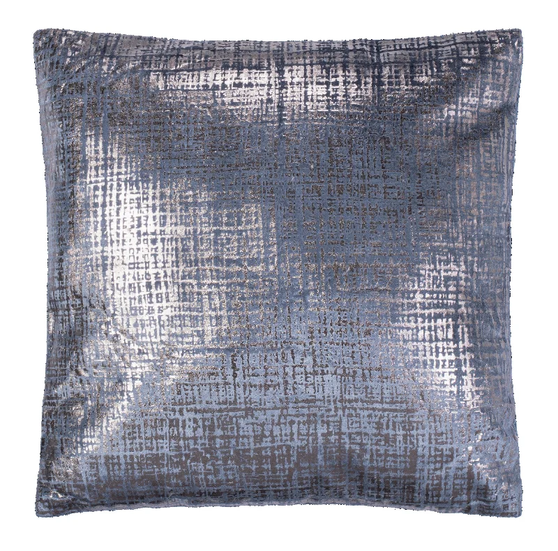 Navy/Silver Embellished Benlen Pillow 16" x 16"