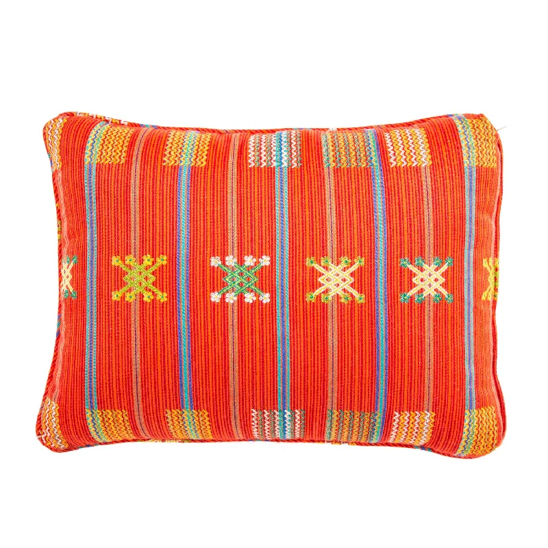 Orange Sabra Embroidered Pillow