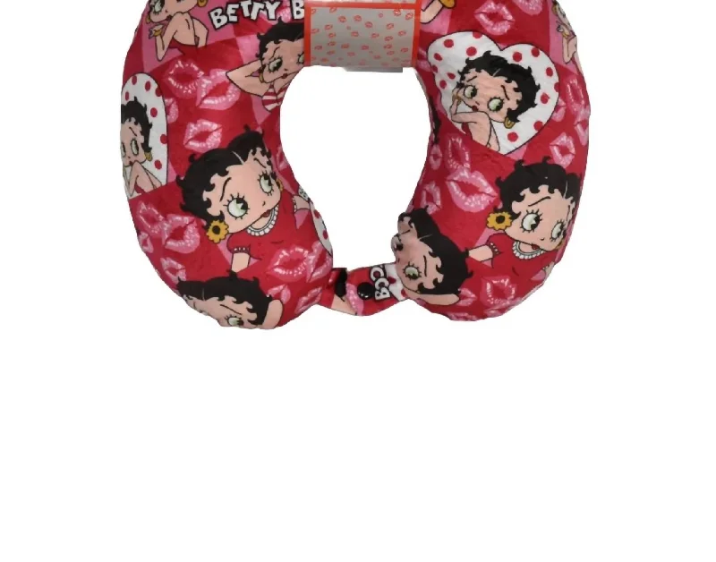 Travel Neck Pillow In Pink Multi