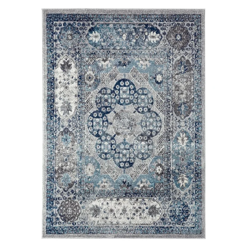 Alexandria ALX-83 Grey/Sea Blue Rug