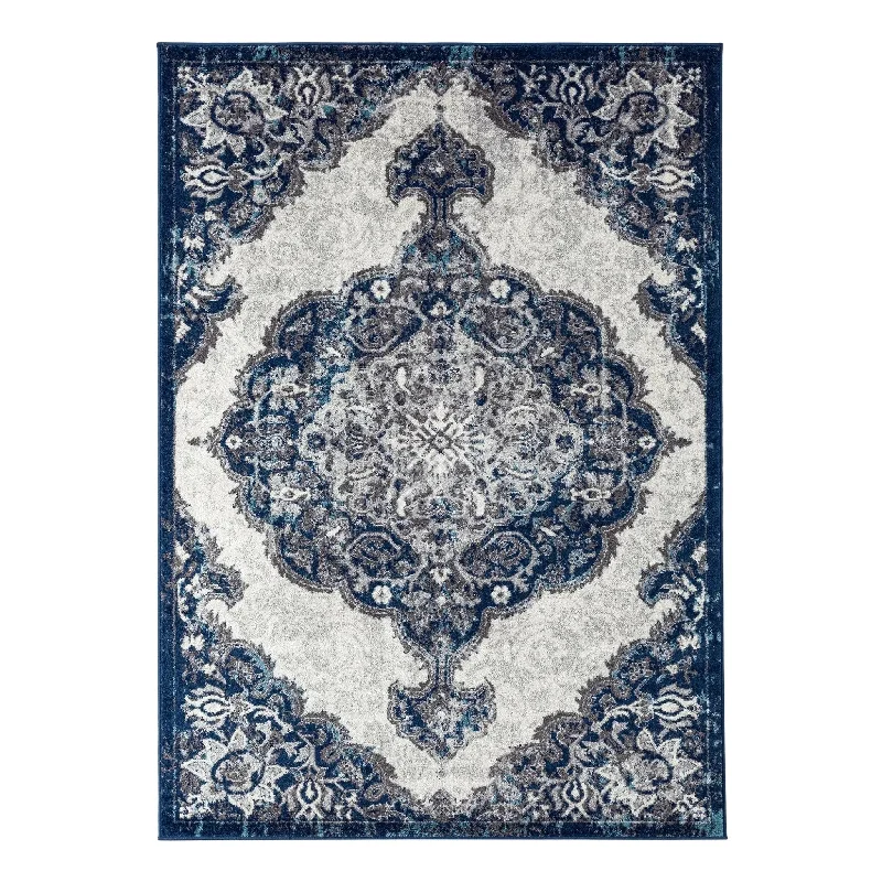 Alexandria ALX-86 Ivory/Navy Rug