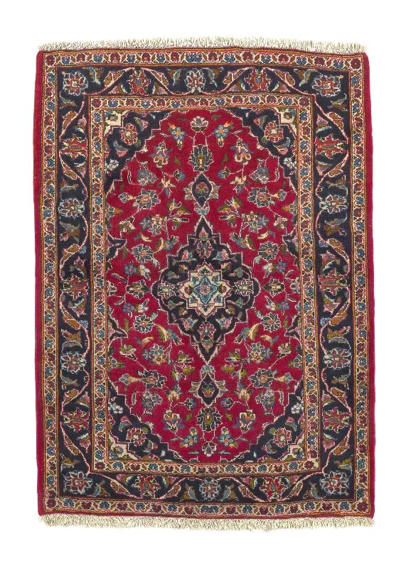 Persian Rug Ardakan Handmade Area Traditional 3'4"x4'7" (3x5) Red Blue Toranj Mehrab Design #19417