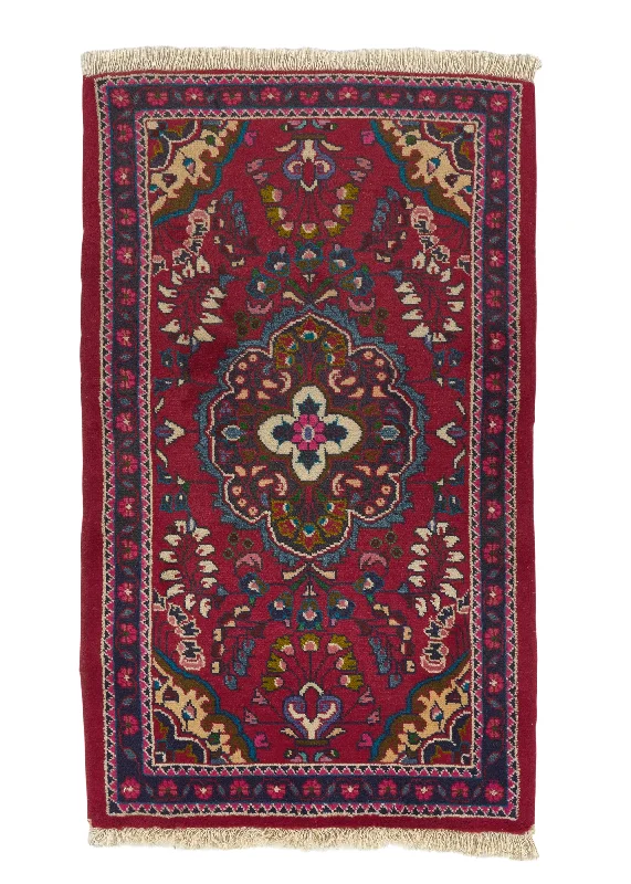 Persian Rug Hamadan Handmade Area Traditional Tribal 2'4"x3'4" (2x3) Red Floral Vase Design #12003