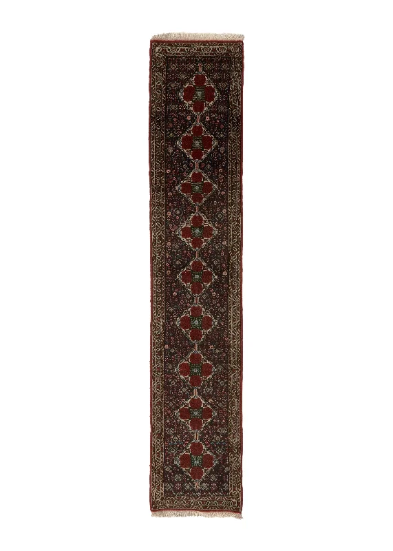 Persian Rug Kurdistan Handmade Runner Tribal 1'8"x8'7" (2x9) Red Herati Floral Design #31897