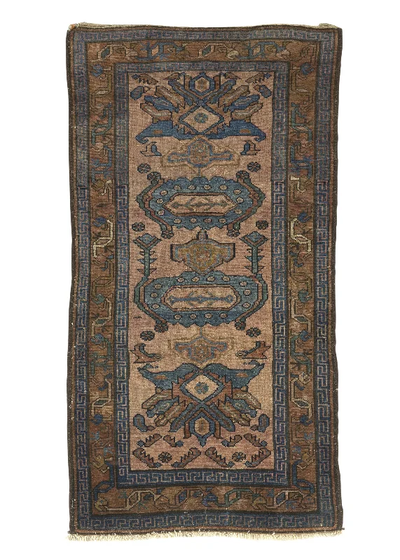 Persian Rug Malayer Handmade Area Antique Tribal 2'10"x5'1" (3x5) Brown Blue Floral Design #28558