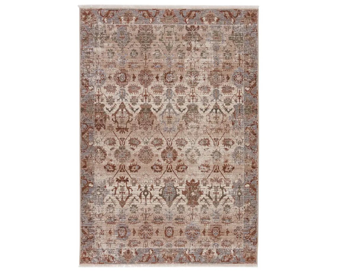 Zefira ZFA01 Beige/Rust Rug