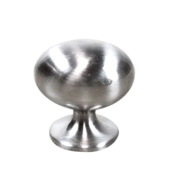 1 1/4-inch Oval Design Stainless Steel Finish Cabinet and Drawer Knobs (Case of 15)