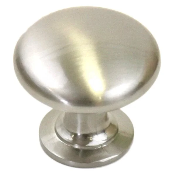 1-1/4 inch Round Circular Design Stainless Steel Finish Cabinet and Drawer Knobs Handles (Case of 10)