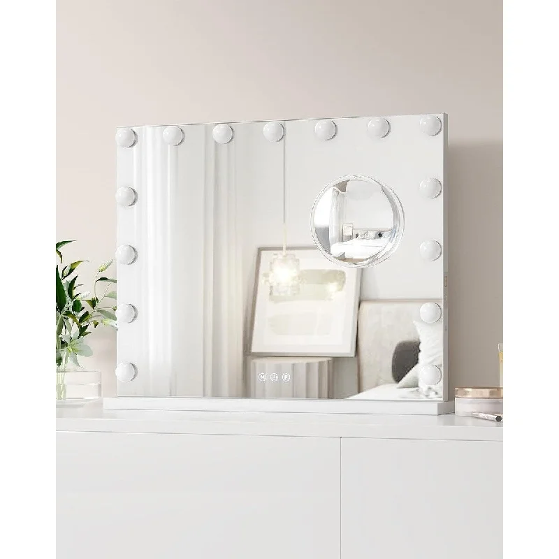 23" x 18" Vanity Mirror with Lights - White_23"*18"