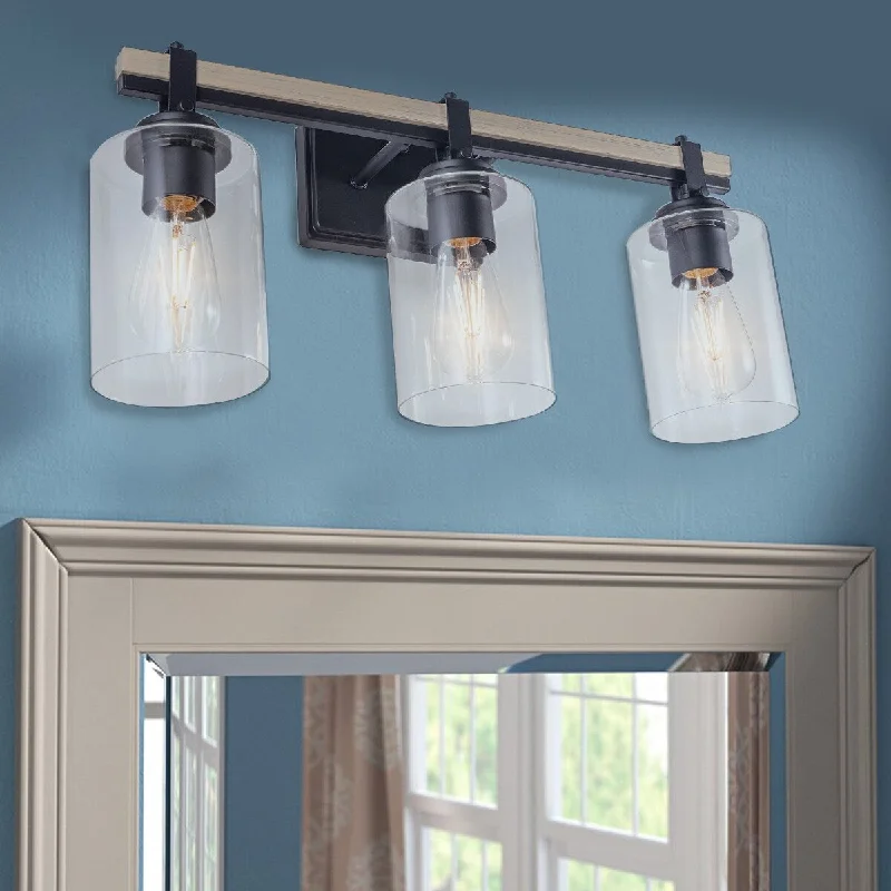 3-Light Bathroom Vanity Light,Industrial Wall Sconce Bathroom Lighting - 22.46'' x 10.6''x 6.9'' 