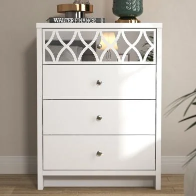 Arianna Chest of Drawers White 4 Drawers