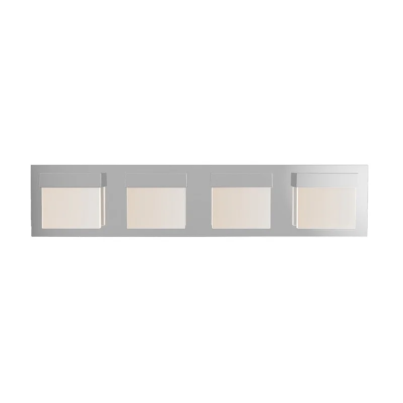 Artika Frosted cube 4 Modern Bathroom Vanity Light Fixture, Chrome