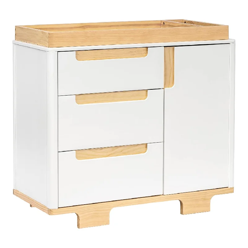 Babyletto Yuzu 3-Drawer Dresser in White and Natural, Greenguard Gold Certified - $240