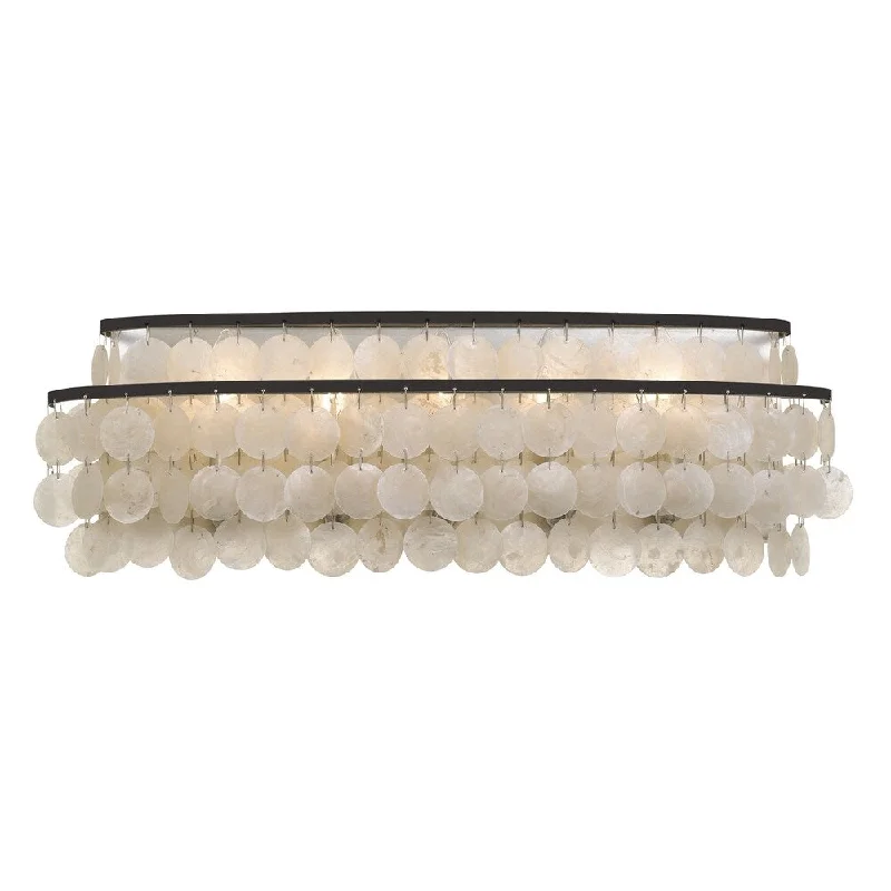 Brielle Dark Bronze/ Capiz Shell 5-light Vanity Light