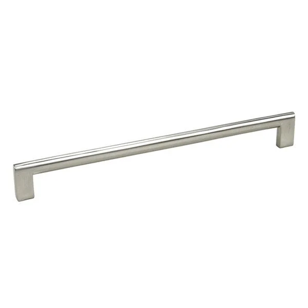 Contemporary 10.625-inch Key Shape Stainless Steel Finish Cabinet Bar Pull Handles (Set of 4) - Silver