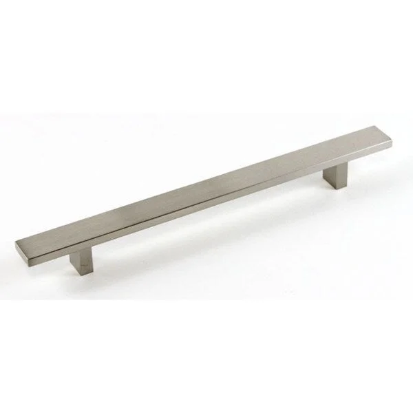 Contemporary 12-inch Rectangular Brushed Nickel Cabinet Bar Pull Handle (Case of 4)