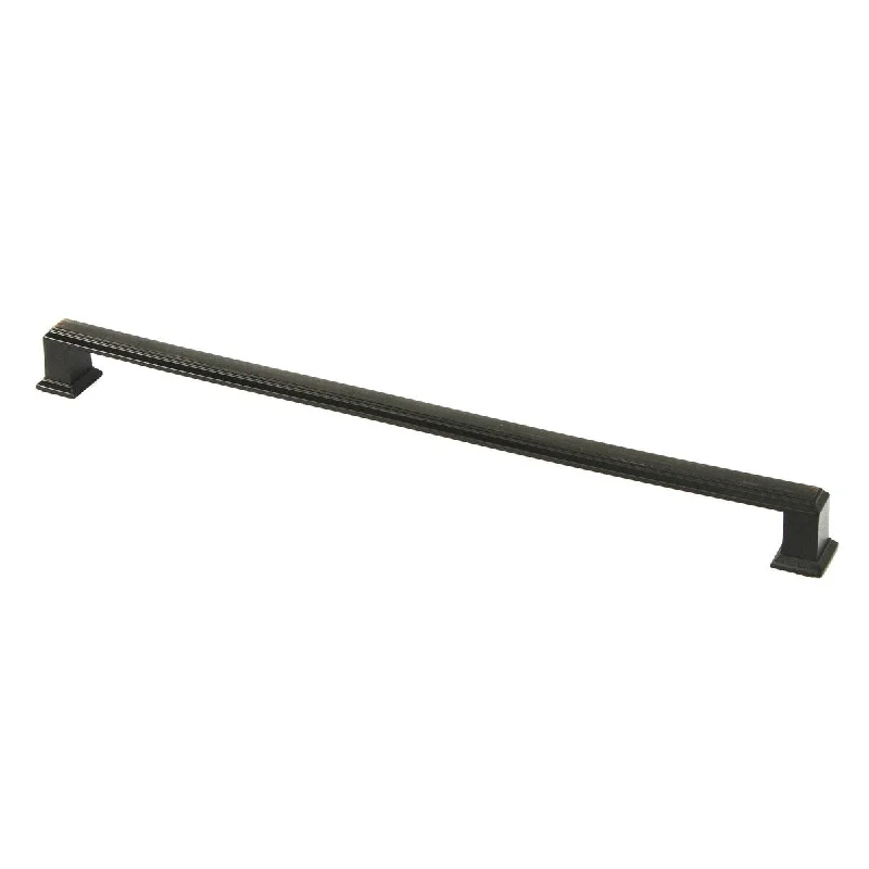 Contemporary 12-inch Roma Stainless Steel Oil Rubbed Bronze Finish Square Cabinet Bar Pull Handle - 1"