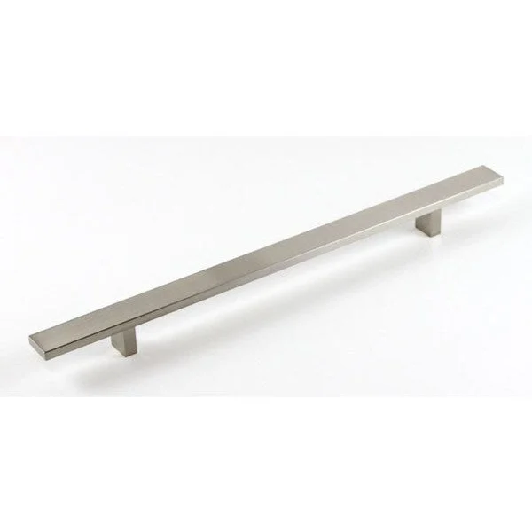 Contemporary 16" Rectangular Design Stainless Steel Finish Cabinet Bar Pull Handle (Case of 4)