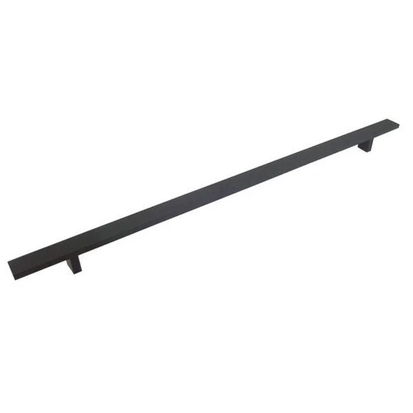 Contemporary 20" Rectangular Design Matte Black Finish Cabinet Bar Pull Handle (Case of 15)