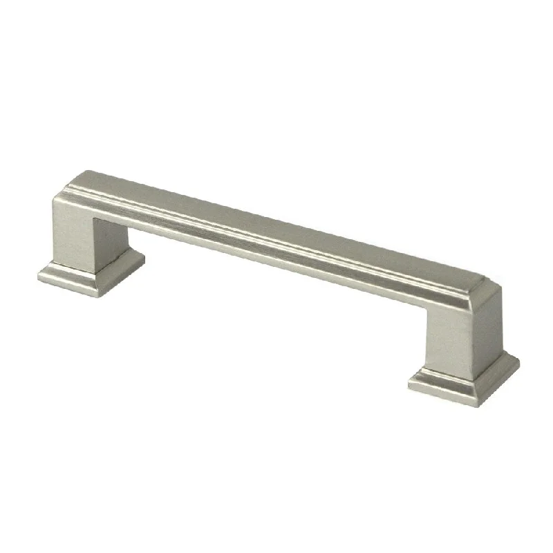 Contemporary 4.25-inch Roma Stainless Steel Brushed Nickel Finish Square Cabinet Bar Pull Handle (Case of 10)