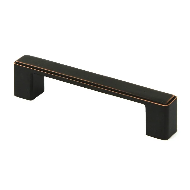 Contemporary 4.5-inch Nepoli Oil Rubbed Bronze Finish Square Cabinet Bar Pull Handle (Case of 10)