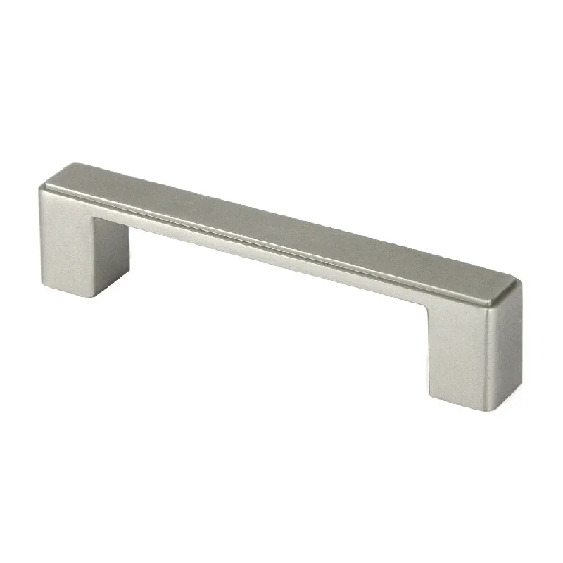 Contemporary 4.5-inch Nepoli Stainless Steel Brushed Nickel Finish Square Cabinet Bar Pull Handle (Case of 15)