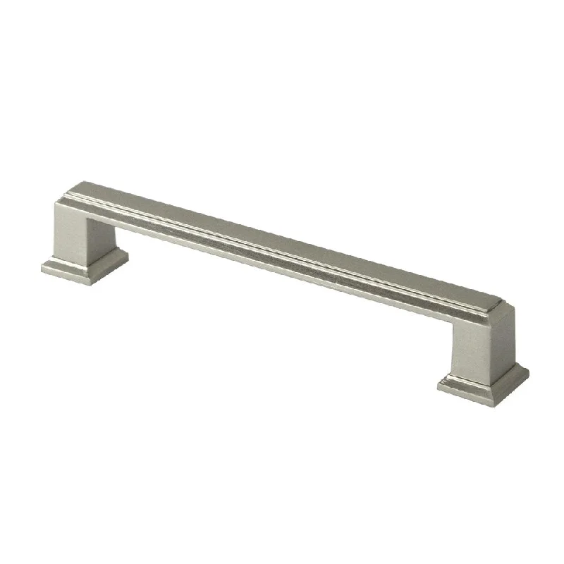 Contemporary 5.75-inch Roma Stainless Steel Brushed Nickel Finish Square Cabinet Bar Pull Handle (Case of 15)