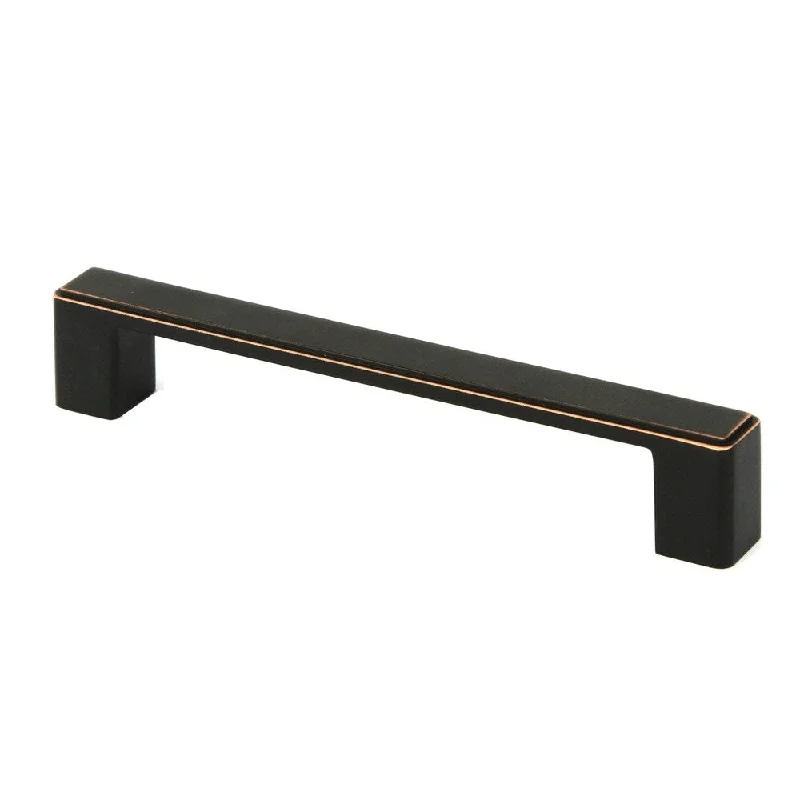 Contemporary 5.875-inch Nepoli Oil Rubbed Bronze Finish Square Cabinet Bar Pull Handle (Case of 25)