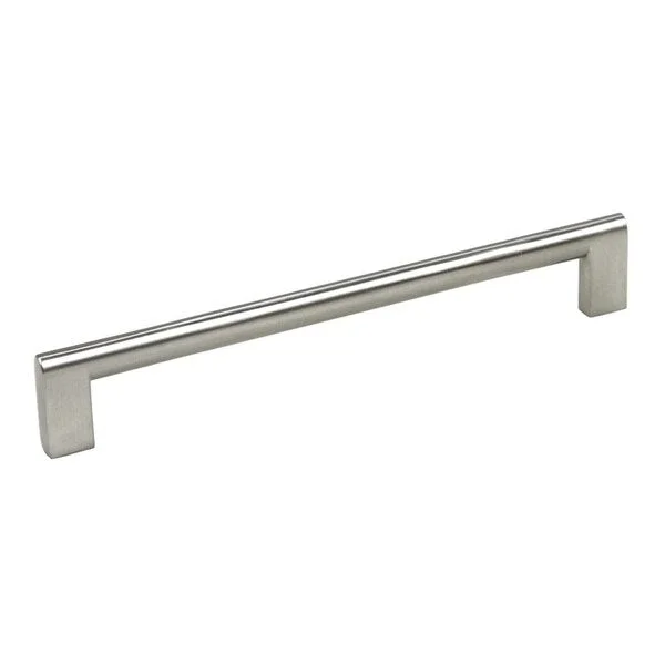 Contemporary 8-1/8-inch Key Shape Design Stainless Steel Finish Cabinet Bar Pull Handle (Case of 10) - Silver