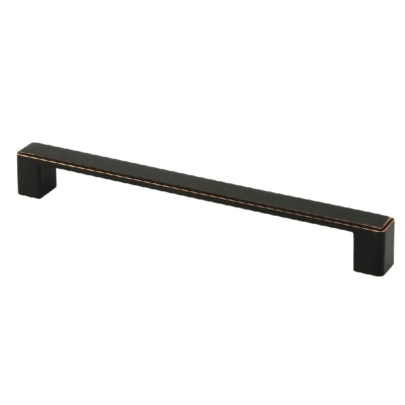 Contemporary 8.375-inch Nepoli Oil Rubbed Bronze Finish Square Cabinet Bar Pull Handle (Case of 10)