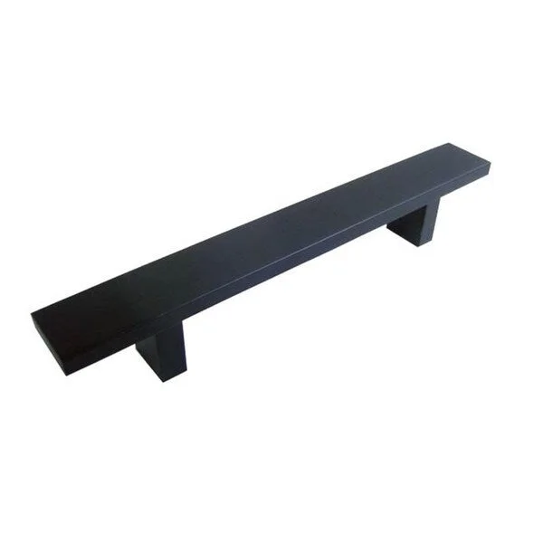 Contemporary 8-inch Rectangular Matte Black Cabinet Bar Pull Handles (Case of 15)