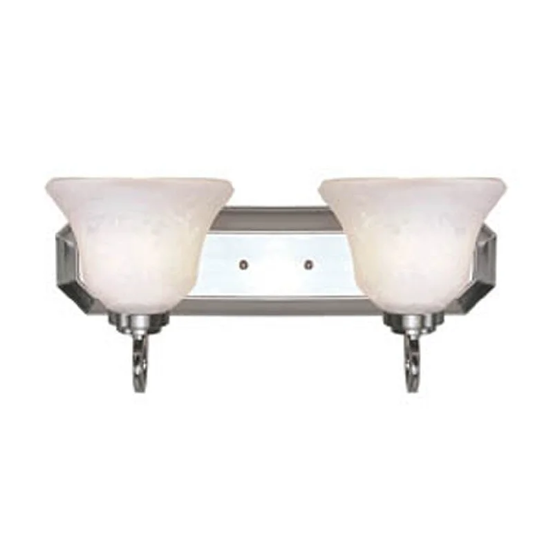 Essentials Imports 3412 BN Two Light Vanity Bar Infinity Brushed Nicke - Exact Size