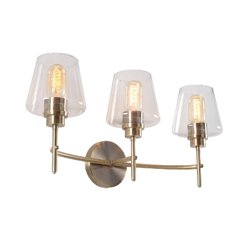 Glenwater Antique Brass 3 Light Vanity - 23" x 11"