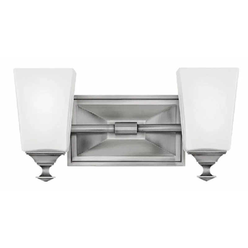 Hinkley Baldwin 2-Light Vanity Light in Antique Nickel