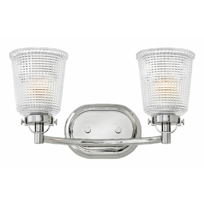 Hinkley Bennett 2-Light Vanity Light in Polished Nickel