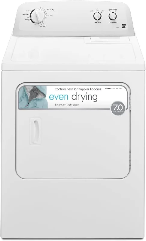 Kenmore 29" Front Load Electric Dryer with Wrinkle Guard, White - $420