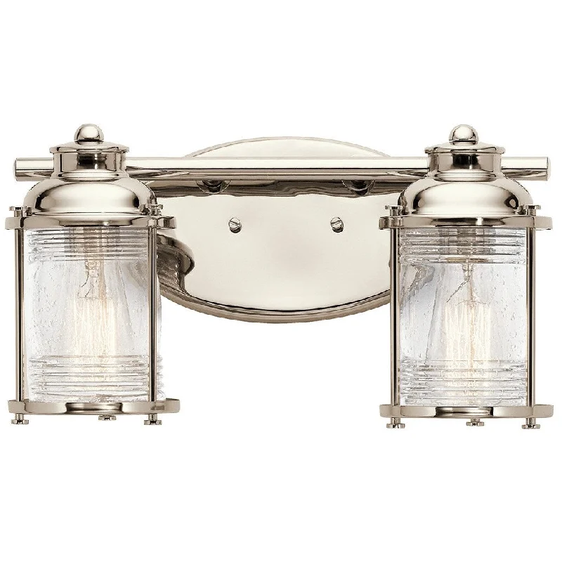 Kichler Lighting Ashland Bay Collection 2-light Polished Nickel Bath/Vanity Light - Polished Nickel - Polished Nickel