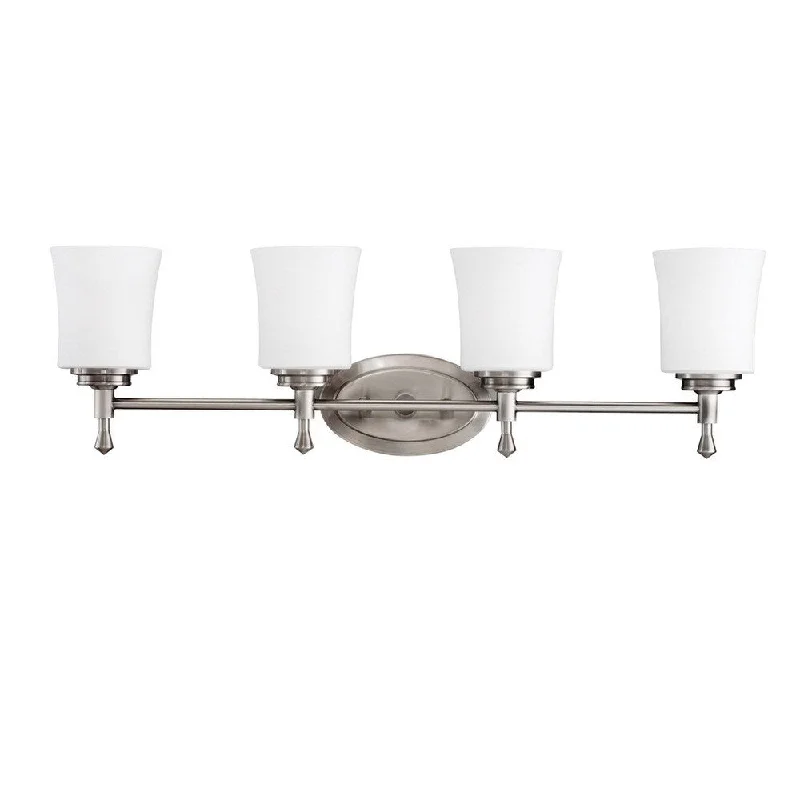 Kichler Lighting Wharton Collection 4-light Brushed Nickel Bath/Vanity Light