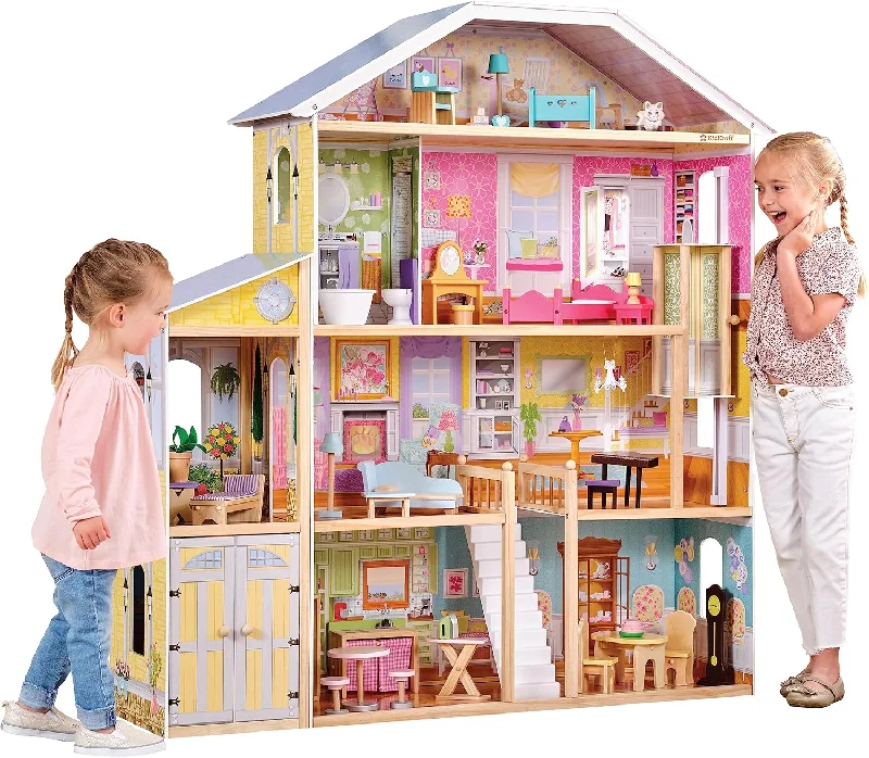 KidKraft Majestic Mansion Wooden Dollhouse with 34-Piece Accessories - $105